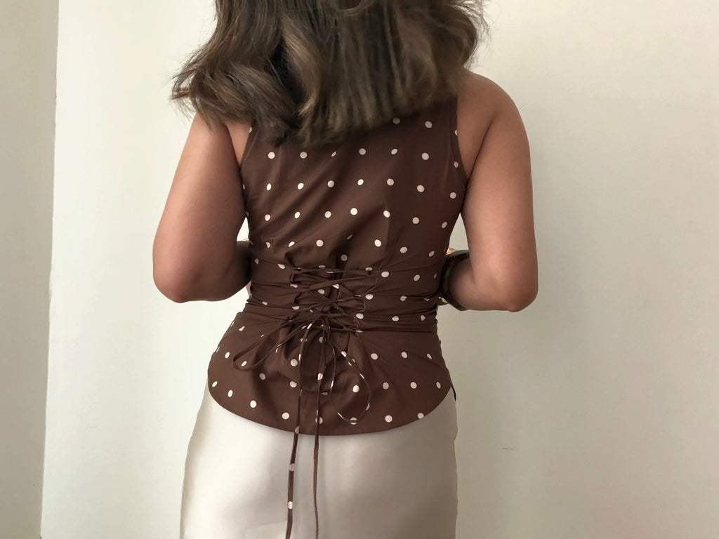 Brow Polka Bloom Top