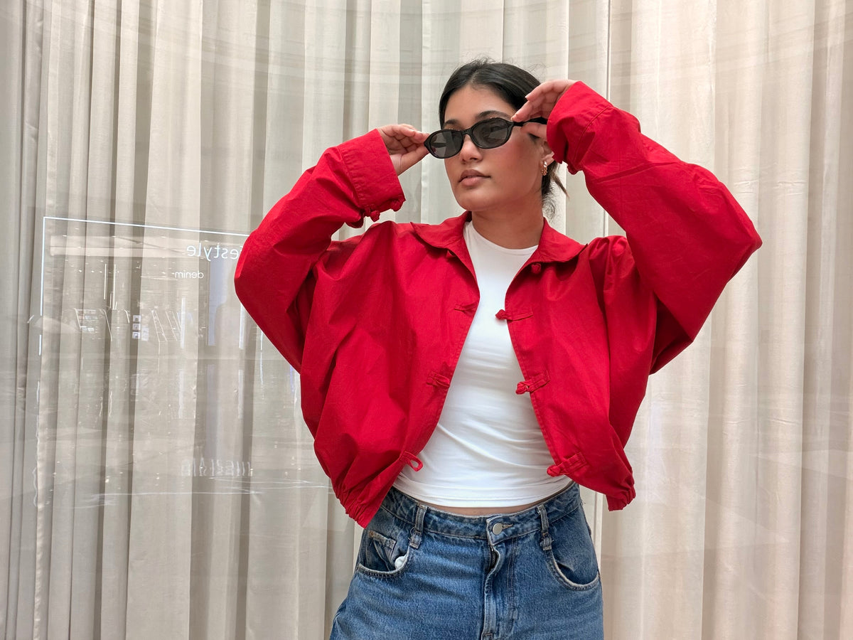 Oversized Jacket-Red