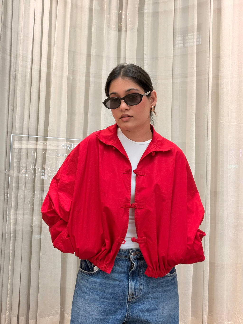 Oversized Jacket-Red