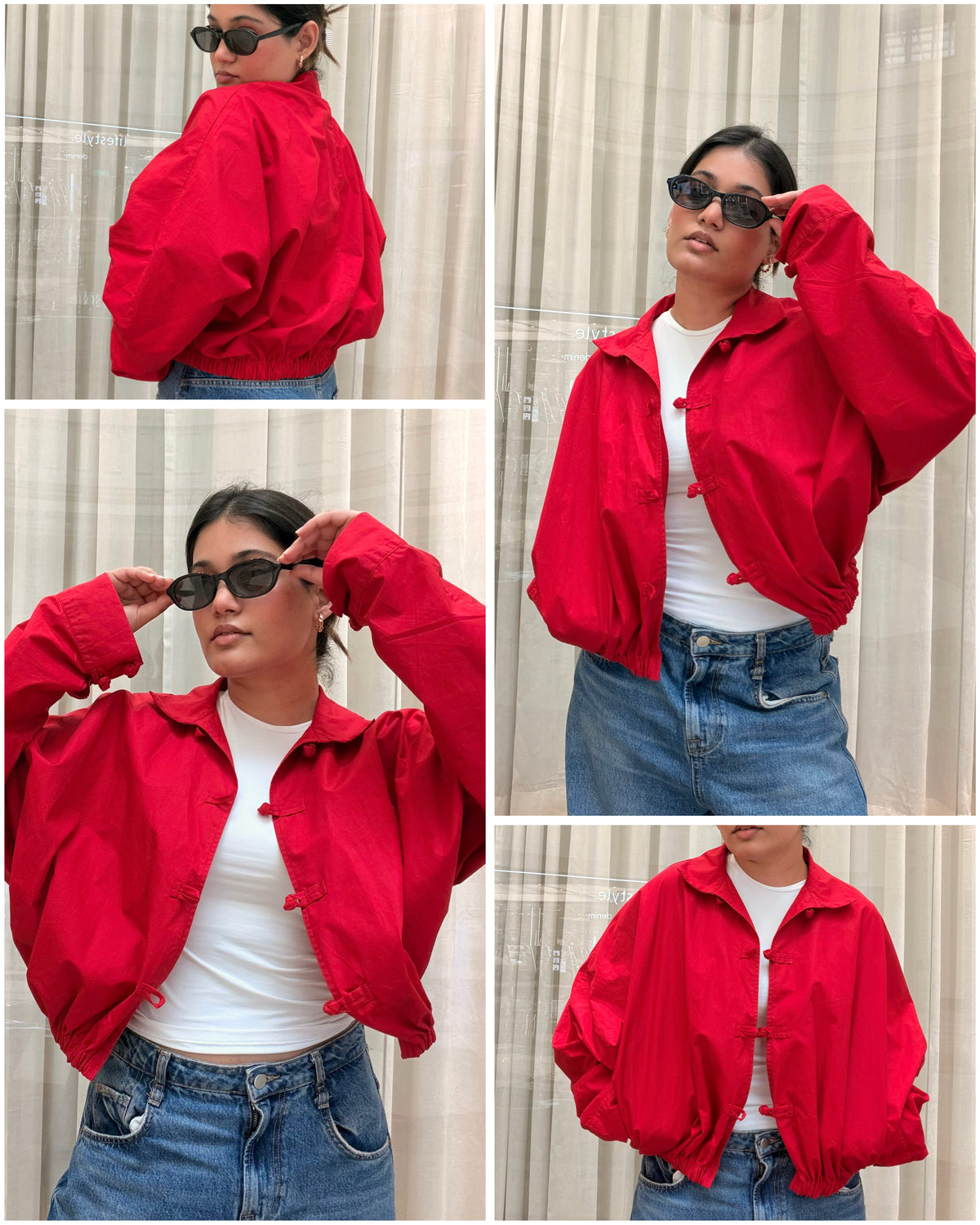 Oversized Jacket-Red
