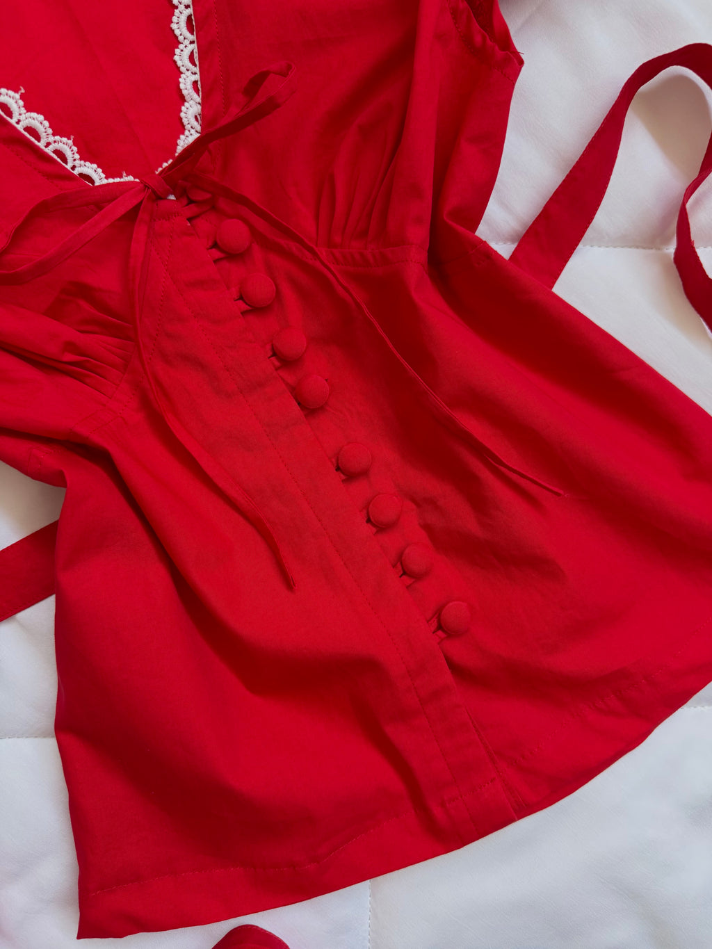 Forget-Me-Not Top in Red