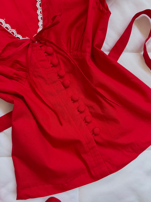 Forget-Me-Not Top in Red