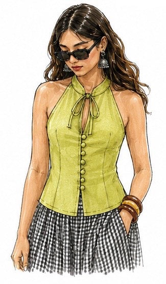 Matcha Bloom Top