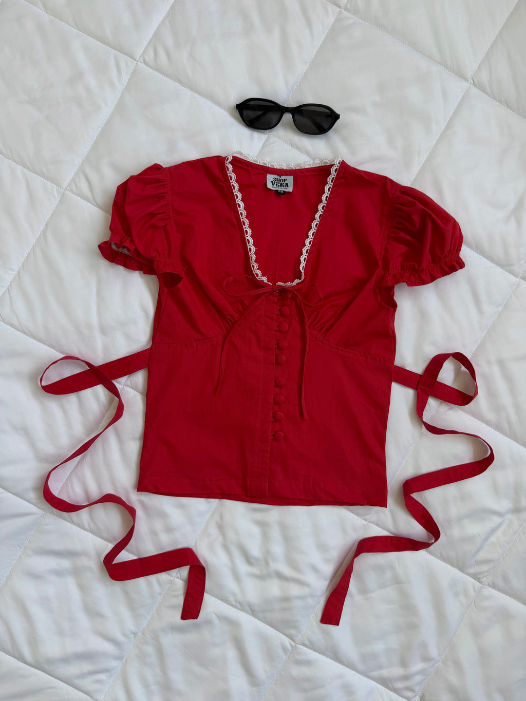 Forget-Me-Not Top in Red