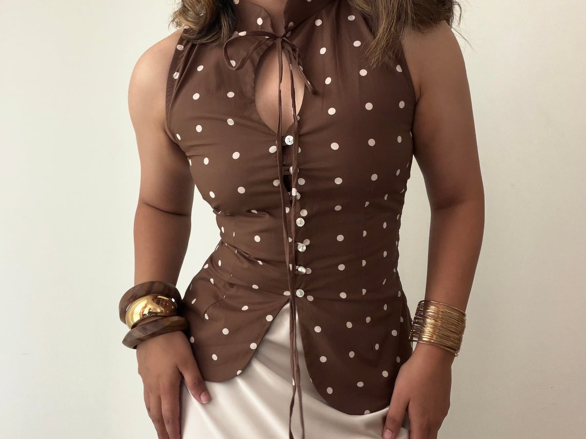 Brow Polka Bloom Top