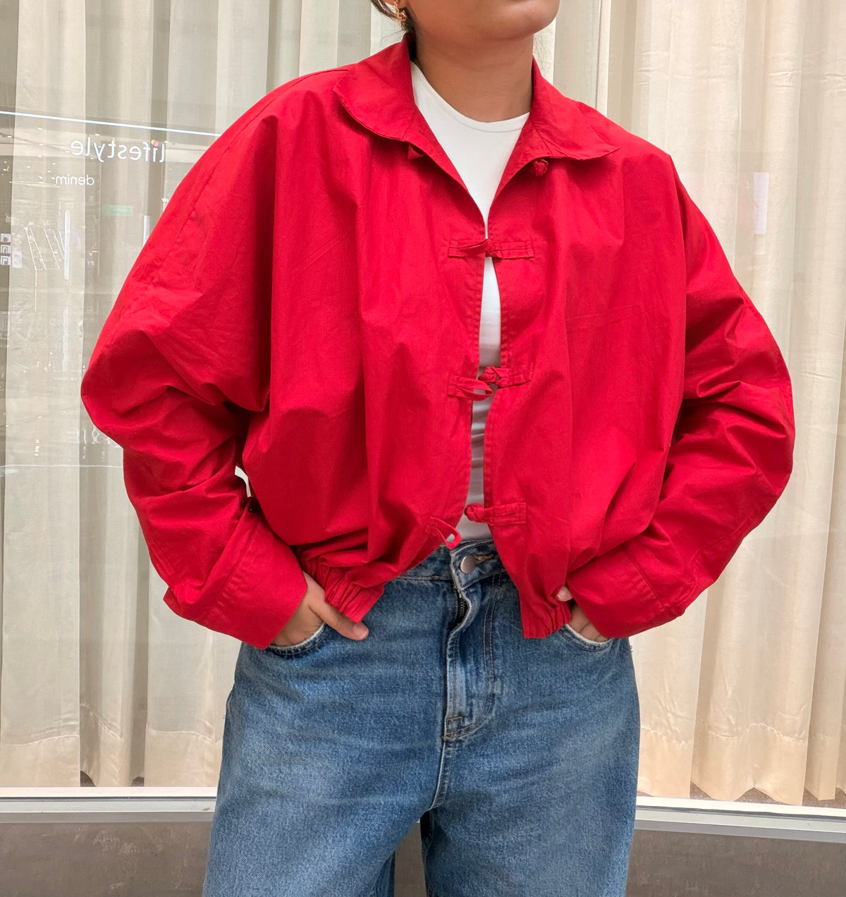 Oversized Jacket-Red