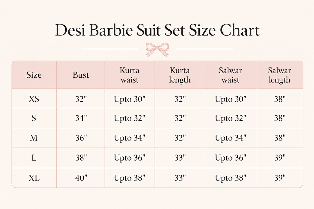 Desi Barbie Farshi Suit Set (3 piece set)