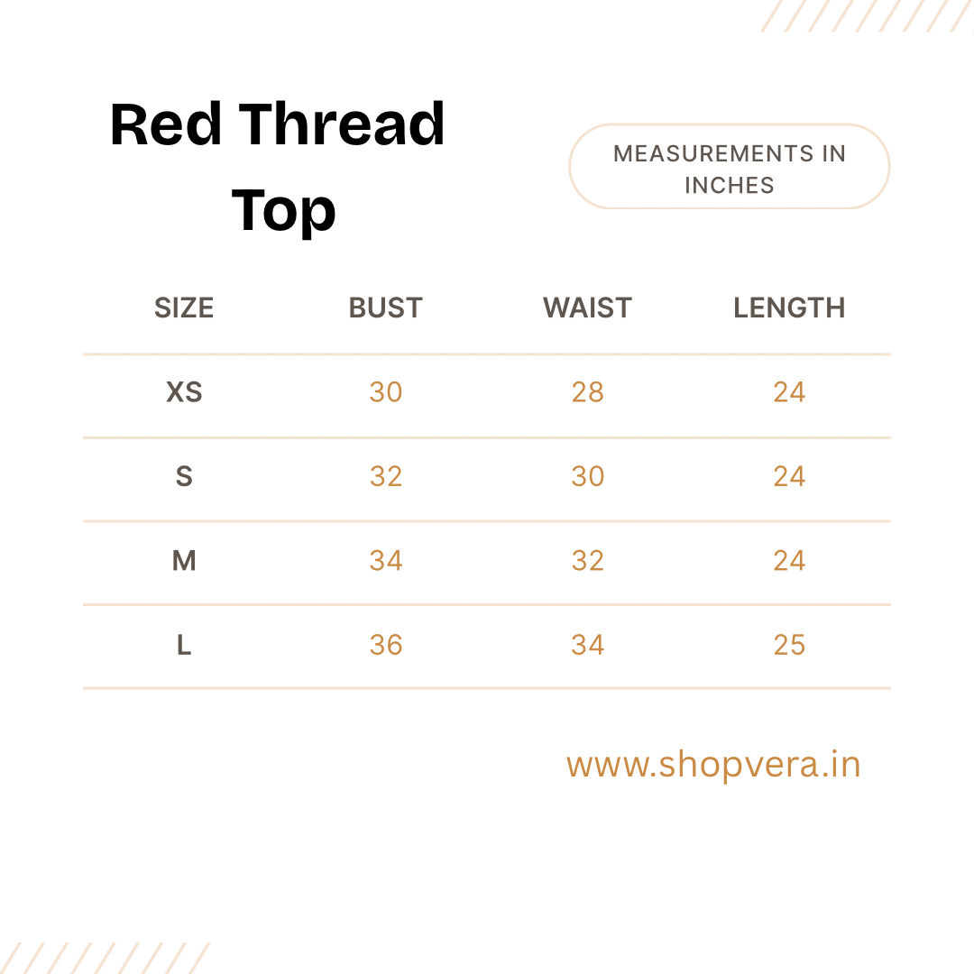 Red Thread Top-Butter Yellow